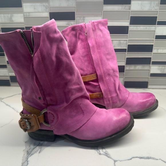 Pink Women's Boots AS 98 Combat Party Boots - Picture 3 of 9